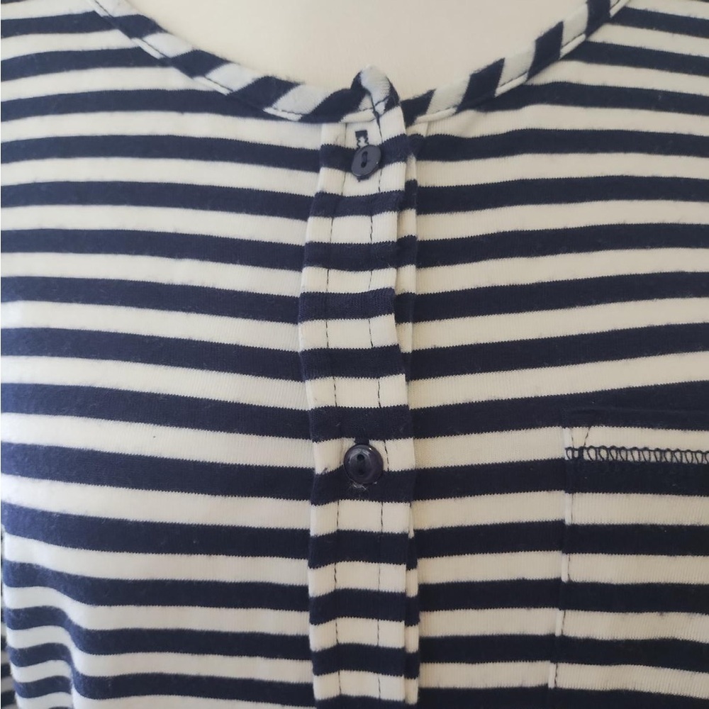 St. Tropez Blue and White Dolman Sleeve Midi Dress Sz S - Picture 6 of 14
